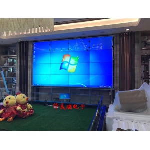 廊坊新空港孔雀城售樓中心三星46寸3.5mm4×4壁掛安裝